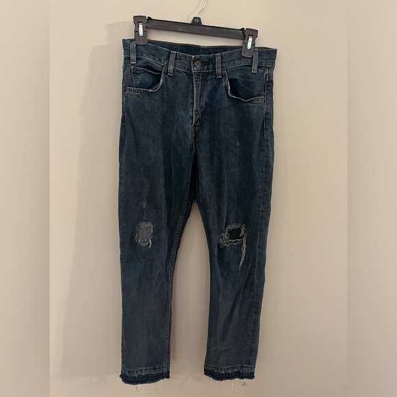 Levis Womens Orange Tab 505C Cropped Jeans Size 28 - Picture 3 of 4